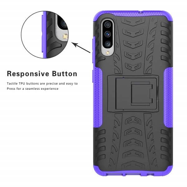 Samsung Galaxy A70 Heavy Duty Case Shockproof Rugged Protective Cover (Purple) Samsung Galaxy A70 Heavy Duty Case Shockproof Rugged Protective Cover (Purple)